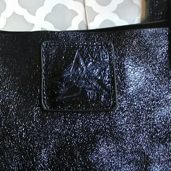 H2Z BAG BLUE METALLIC LEATHER TOTE WOMAN'S - Picture 2 of 8